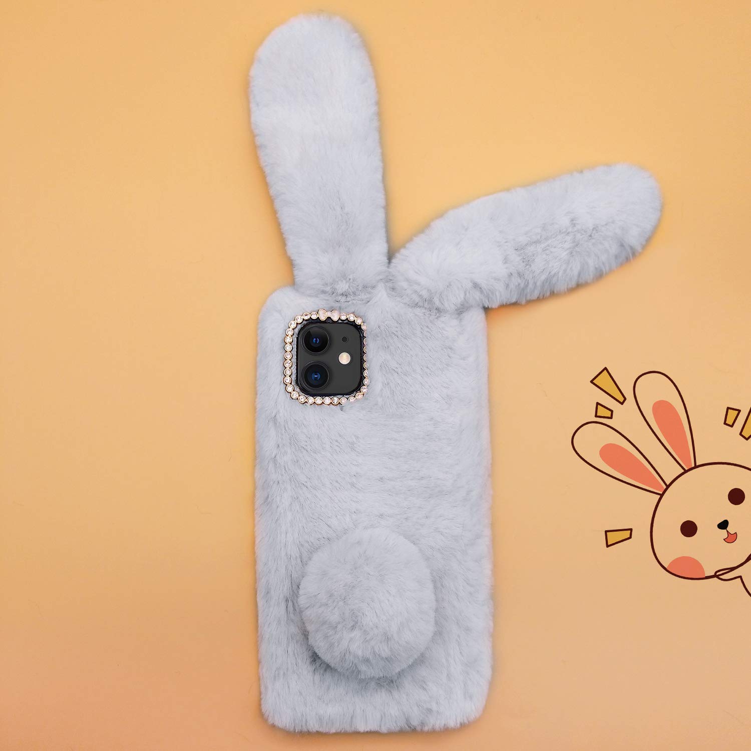 【pium】 メゾピアノ iPhone14用ケース ウサギデザイン ラメ入り pium】 メゾピアノ iPhone14用ケース ウサギデザイン ラメ入り